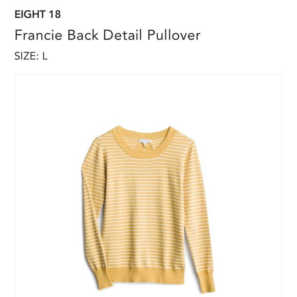 Eight 18 brand sweater from Stitch Fix.